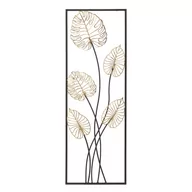 Naklejki na ścianę - Metalowa dekoracja wisząca z wzorem liści Mauro Ferretti Luxy -A-, 31x90 cm - miniaturka - grafika 1