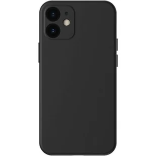 Baseus Liquid Silica Gel Case Elastyczne żelowe etui iPhone 12 mini Czarny (WIAPIPH54N-YT01) WIAPIPH54N-YT01 - Etui i futerały do telefonów - miniaturka - grafika 1
