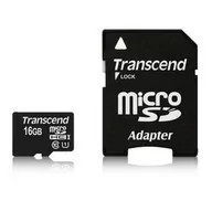 Karty pamięci - Karta pamięci Transcend MicroSDHC Premium 16GB UHS-I U1 (45MB/s) + adapter (TS16GUSDU1) - miniaturka - grafika 1