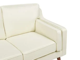 Sofa 2-osobowa tapicerowana biała LOKKA - Sofy i kanapy - miniaturka - grafika 7