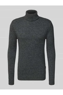 Sweter z dzianiny z golfem model BRANKO - Blend - Swetry męskie - miniaturka - grafika 1