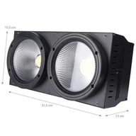 Oświetlenie i efekty wizualne - LIGHT4ME BLINDER LED 2x100W oświetlacz sceniczny reflektor stroboskop - miniaturka - grafika 1