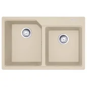 Zlewozmywaki - Franke Urban UBG 620-36-33 GSC Zlewozmywak granitowy dwukomorowy 78x50 cm beżowy 114.0687.307 - miniaturka - grafika 1