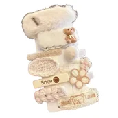 Ozdoby do włosów - Komplet spinek, wsuwek do włosów Dziewczęcy Beż typ XIX - miniaturka - grafika 1