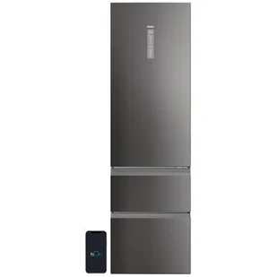 Lodówka HAIER HTW7620DNMP No Frost 205cm Ciemny Inox - Lodówki - miniaturka - grafika 1