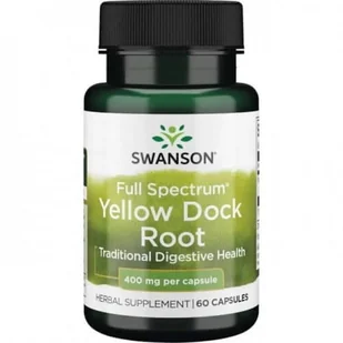 SWANSON Full Spectrum Yellow Dock Root (Szczaw kędzierzawy) 400mg 60 kaps. S748 - Suplementy naturalne - miniaturka - grafika 1