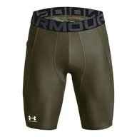 Spodenki męskie - Męskie Spodenki kompresyjne UNDER ARMOUR UA HG ARMOUR LNG SHORTS 1361602-390 – Oliwkowy - miniaturka - grafika 1