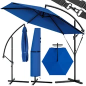 Parasole ogrodowe - Parasol Ogrodowy 330cm niebieski  Duży Pokrowiec - miniaturka - grafika 1