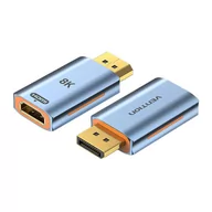 Adaptery i przejściówki - Adapter HDMI żeński - Display Port męski Vention HFMH0 8K (niebieski) - miniaturka - grafika 1