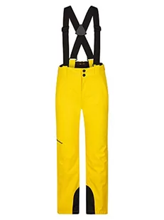 Ziener Chłopięce spodnie narciarskie ARISU | wodoszczelne, wiatroszczelne, ciepłe, Cyber Yellow, 128 - Spodnie narciarskie - miniaturka - grafika 1
