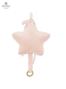 Pozytywka - GWIAZDKA VELVET PIKOWANY MAGNOLIA - Karuzele dla niemowląt - miniaturka - grafika 1
