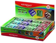 Temperówki - Temperówka metalowa KEYROAD, podwójna, pudełko, mix kolorów - miniaturka - grafika 1