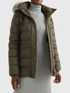 Kurtki damskie - Kurtka damska Tommy Hilfiger WW0WW37486 XL Zielona (8720641869539) - miniaturka - grafika 1
