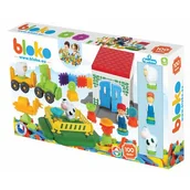 Klocki - Mochtoys Lumarko Klocki Jeżyki Pin Bricksa W Kartonie 100 El. + 3 Figurki! 12203 Lek - miniaturka - grafika 1