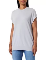 Swetry damskie - United Colors of Benetton Damski sweter z krótkim rękawem z okrągłym dekoltem, Szary 22p, M - miniaturka - grafika 1