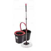 Miotły, szufle, mopy - Mop obrotowy Dirt Devil Szary z Wiadrem Mikrofibra - miniaturka - grafika 1