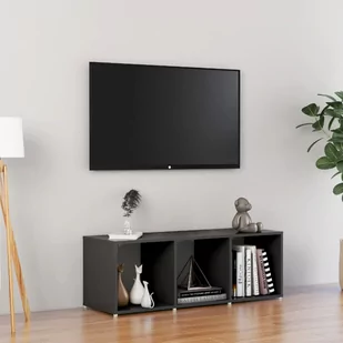 vidaXL Lumarko Szafka pod TV, szara, 107x35x37 cm, płyta wiórowa 805536 - Szafki RTV - miniaturka - grafika 1