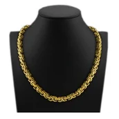 Łańcuszki - Łańcuch męski Złoty Splot Królewski Bizantyjski 6 mm 50 cm - miniaturka - grafika 1