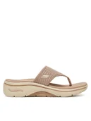 Klapki i japonki damskie - Skechers Japonki Go Walk Arch Fit 2.0 Sandal-Carrie 140861/TPE Beżowy - miniaturka - grafika 1