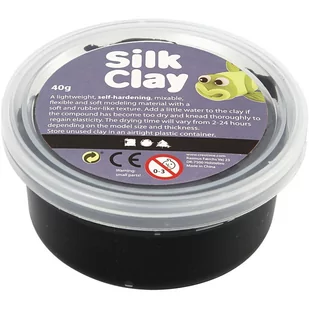 Creativ Company A S Masa Silk Clay, czarna, 40 g - Scrapbooking - miniaturka - grafika 1