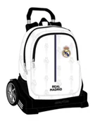 Plecaki - safta Unisex dziecięcy ergonomiczny plecak z wózkiem Evolution firmy Real Madrid 1. Wyposażenie 22/23, 320 x 160 x 440 mm, czarny, biały, Estándar, czarny i biały, Standard - miniaturka - grafika 1