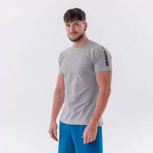 NEBBIA Koszulka męska Sporty Fit Essentials Light Grey XXL - Koszulki sportowe męskie - miniaturka - grafika 1