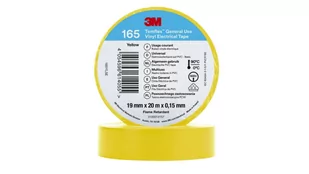 Taśma izolacyjna 19mm x 20m PVC Temflex 165 żółta 7100184809 - Inne akcesoria elektryczne - miniaturka - grafika 1