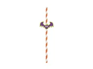 Halloween - Słomki papierowe Nietoperz - 8 szt. - miniaturka - grafika 1