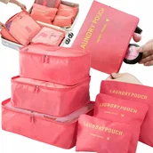 Kosmetyczki, organizery i kuferki - ORGANIZER PODRÓŻNY ZESTAW DO WALIZKI TORBY SZAFY KOSMETYCZKA ETUI 6SZT - miniaturka - grafika 1