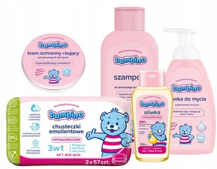 BAMBINO ZESTAW dla dzieci Pianka 2w1 + Szampon + Krem + oliwka + chusteczki - Kosmetyki kąpielowe dla dzieci - miniaturka - grafika 1