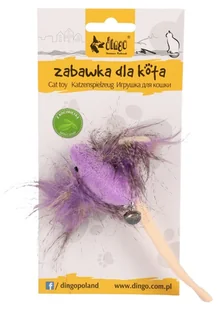 DINGO Zabawka dla kota Monsters Jim 5 cm fioletowa - Zabawki dla kotów - miniaturka - grafika 1