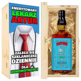 SKRZYNKA PREZENT Z OKAZJI PRZEJŚCIA NA EMERYTURĘ DLA EMERYTA LEKARZ Z7 - Zestawy upominkowe - miniaturka - grafika 1