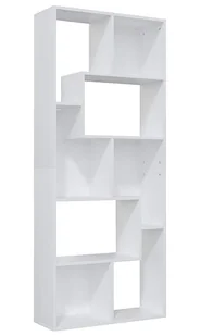 Skandynawski Regał Biały Z Półkami E9-C55 - Półki do salonu - miniaturka - grafika 1