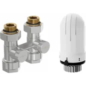 Zawory i kraniki - Mexen G03 zestaw termostatyczny dwururowy DN50, prosty 1/2"x16 mm, nikiel - W912-016-938-01 - miniaturka - grafika 1