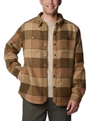 Odzież trekkingowa męska - Columbia Koszula polarowa "Windward II" w kolorze jasnobrązowym - miniaturka - grafika 1