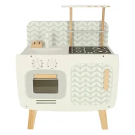Zabawki AGD - Kuchnia dla dzieci drewniana MDF LULILO retro akcesoria 72,7cm - miniaturka - grafika 1