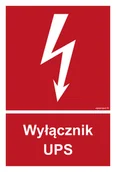 Systemy ekspozycyjne i znaki informacyjne - BC048 WYŁĄCZNIK UPS, PN - PŁYTA PCV 1MM; (500X740MM) - miniaturka - grafika 1