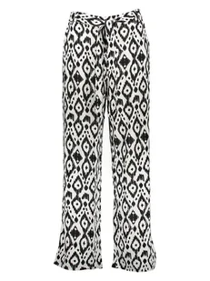 ONLY Spodnie w kolorze kremowo-czarnym - Spodnie sportowe damskie - miniaturka - grafika 1