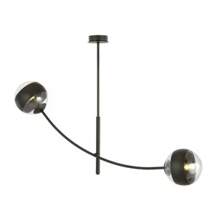 Emibig Hunter lampa sufitowa 2-punktowa czarna/transparentna 1101/2 - Lampy sufitowe - miniaturka - grafika 1
