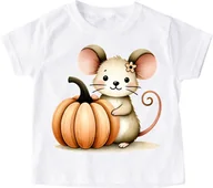 Koszulki dla dziewczynek - koszulka na dzień dyni DYNIA51 - miniaturka - grafika 1