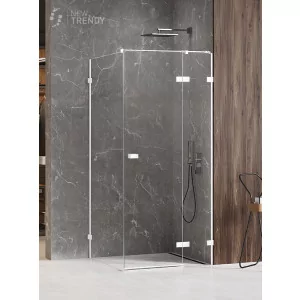 New Trendy EXK-2704 KABINA AVEXA WHITE PROSTOKĄTNA L 80x100x200 CZYSTE 6mm ACTIVE SHIELD - Kabiny prysznicowe - miniaturka - grafika 1