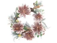 Ozdoby bożonarodzeniowe - Dekoracja wisząca wieniec świąteczny - 1 szt. - miniaturka - grafika 1