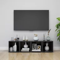 Szafki RTV - vidaXL Szafki pod telewizor, 4 szt., szare, 37x35x37 cm, płyta wiórowa - miniaturka - grafika 1