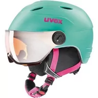 Kaski narciarskie - Uvex Kask narciarski Visor Pro M 54-56 cm zielony - miniaturka - grafika 1