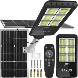 LATARNIA ULICZNA LAMPA SOLARNA LED CZUJNIK RUCHU PILOT UCHWYT 2400W - Lampy ogrodowe - miniaturka - grafika 1