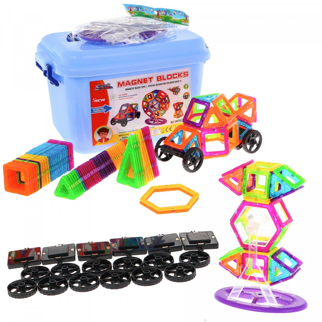 DLA DZIECI KLOCKI MAGNETYCZNE DUZY ZESTAW