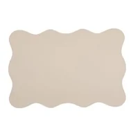 Obrusy i serwetki - Mata z nieregularnym brzegiem z ekoskóry 30 x 45 cm kremowy - miniaturka - grafika 1