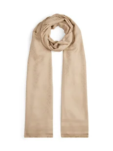 Tommy Hilfiger Szal Monogram AW0AW17789 Beżowy - Apaszki i szaliki damskie - miniaturka - grafika 1