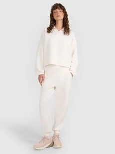 4F Spodnie dresowe joggery z modalem damskie - białe L - Spodnie sportowe damskie 4F Spodnie dresowe joggery z modalem damskie - białe L - Spodnie sportowe damskie - miniaturka - grafika 1