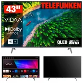 Telewizory - Telefunken Smart TV 43" QLED D43Q750M8CW VIDAA 4K HDR - miniaturka - grafika 1